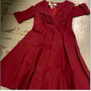 Burgundy Swing Dress